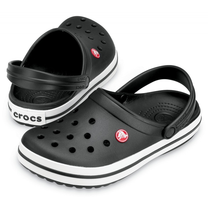 Saboti Crocs Crocband 11016, negru, PEVA Croslite, ventilatie, 39-40 EU