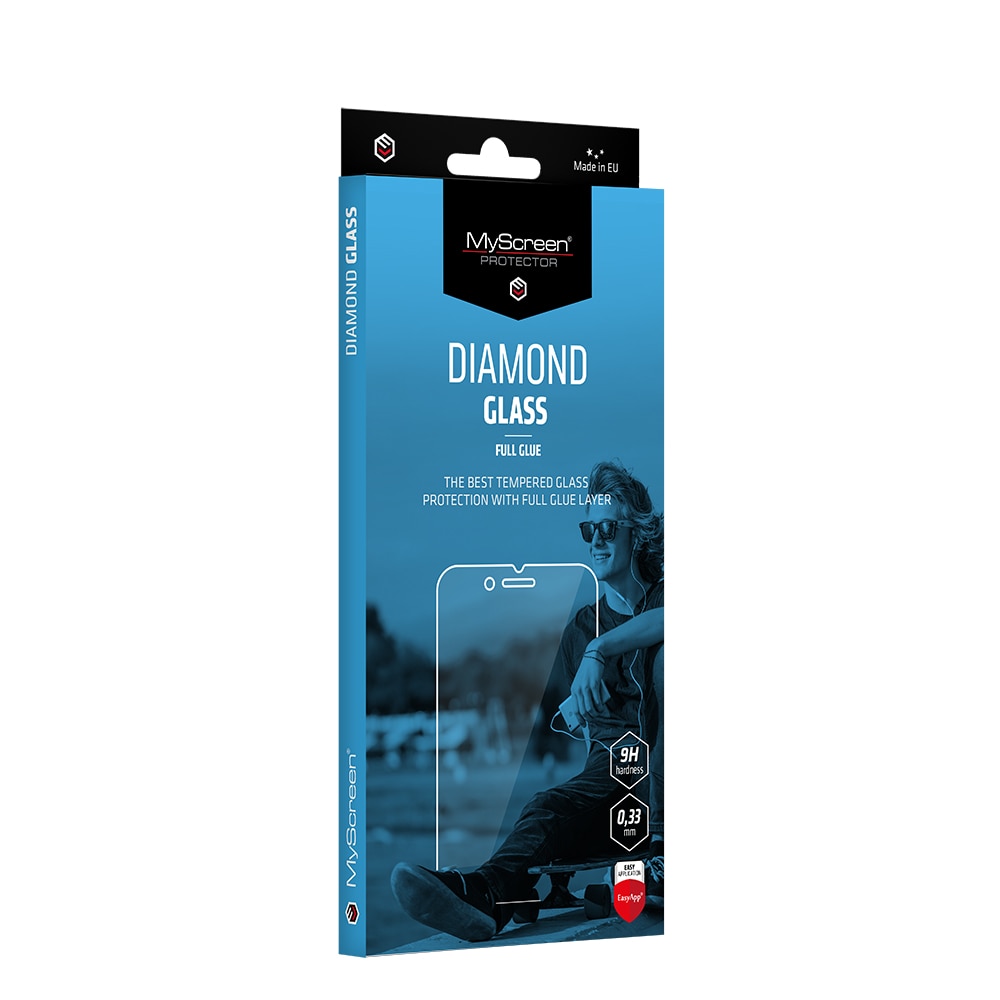 Sticla de protectie pentru iPhone 7/8/SE (2020) MyScreen Diamond Glass MD2826TG, 9H, full glue, 0,33 mm, transparent, 1 buc