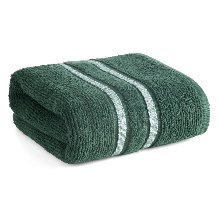 Кърпа за баня Еврофирани Дина 50x90см, зелен, кадифе, 500 гр/м2, обикновен кант