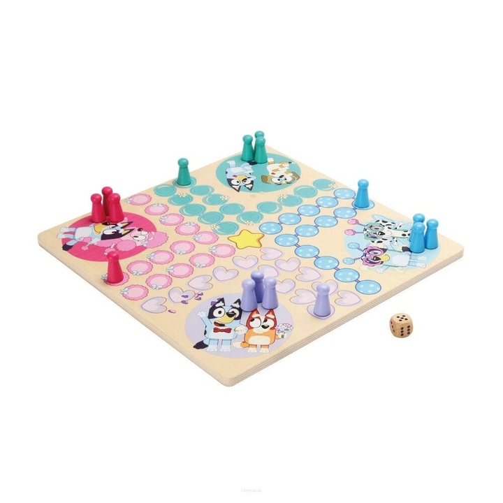 Joc de societate Micki, 16 pioni pastel, lemn FSC, 3+ ani