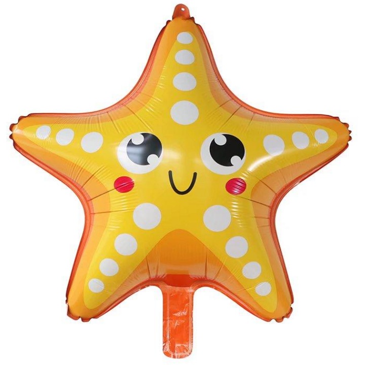 Фолиев балон морска звезда, PartyPro, 50x50см, розов, комплект 1 бр.