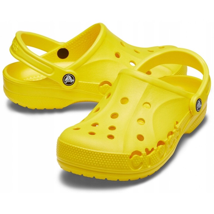 Saboti dama Crocs Baya 10126, galben, material PEVA Croslite, usor de curatat, 36 EU
