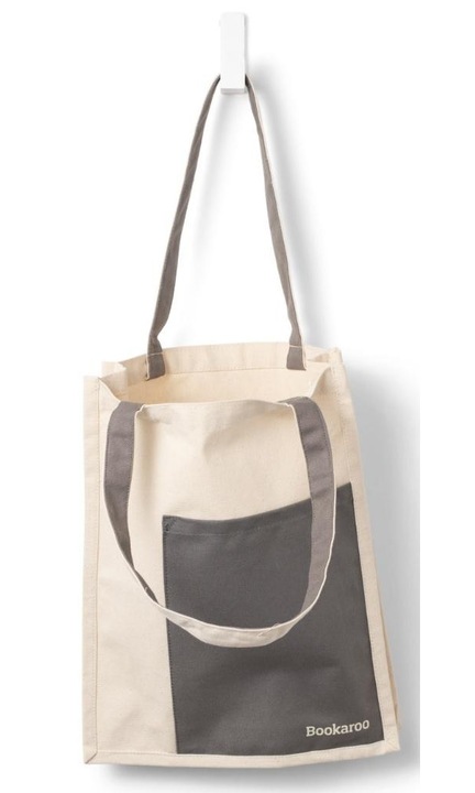 Дамска чанта IF, модел Bookaroo, с цветен джоб, 39x30x8см