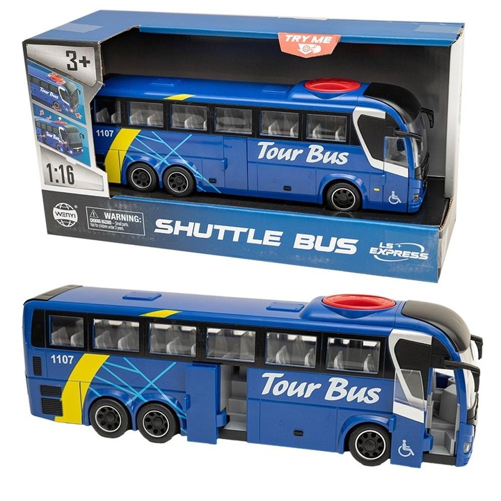 Autocar 1:16 Askato, efecte luminoase si sonore, 27.5x6x7.5cm, 3+