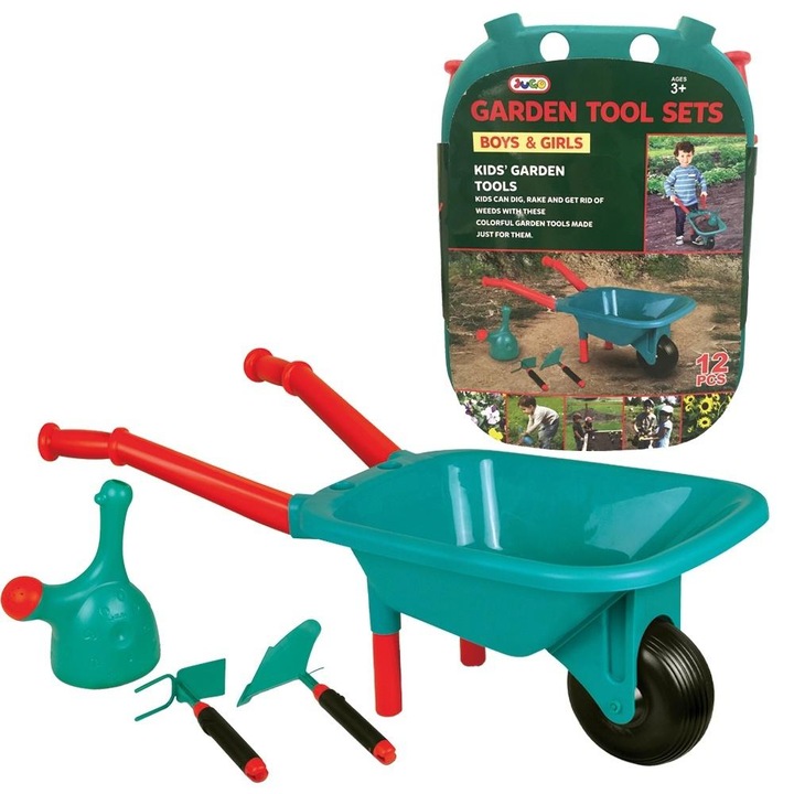 Set joaca gradinarit, Askato, taczka, 72x38x25cm, 3+