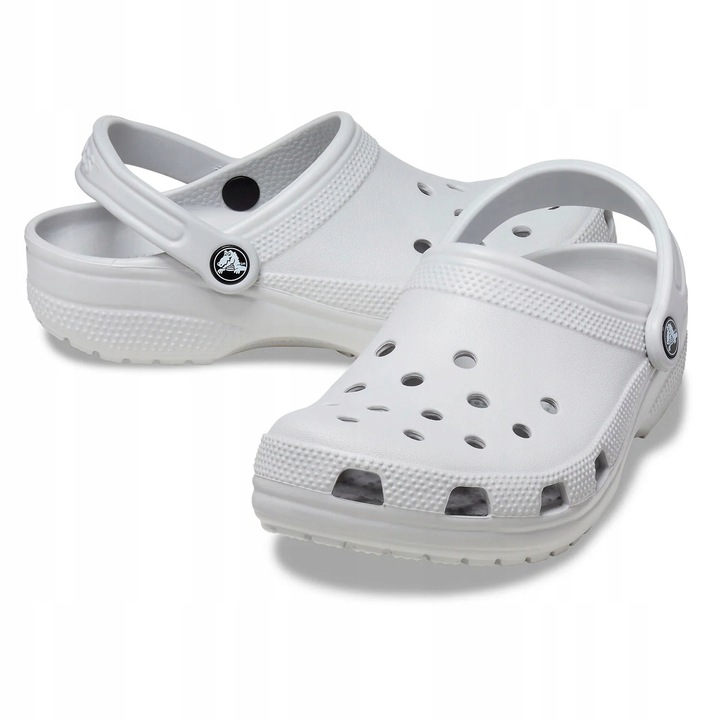 Saboti barbati Crocs Classic 10001, alb, material Croslite, confortabil, usor de curatat, 45-46 EU
