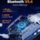 Геймърски слушалки OnXsmart B100 Безжични и с кабел, Bluetooth 5.3, 7.1 съраунд звук, RGB осветление, Бели