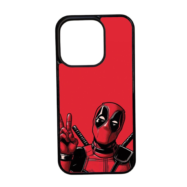 Husa telefon, Marvel, silicon, Deadpool no1, pentru iPhone 15 Pro