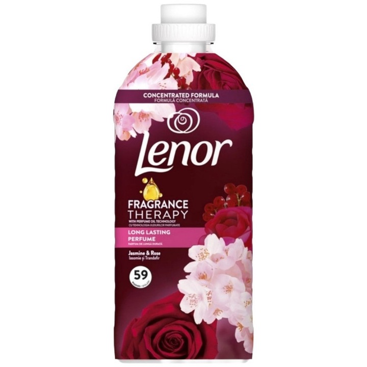 Lenor Balsam Rufe 1239ml Jasmine & Rose 59 Spalari, ingrijire delicata a tesaturilor, protectie impotriva uzurii, protectie impotriva calcarului, alergeni redusi, tehnologie anti-miros