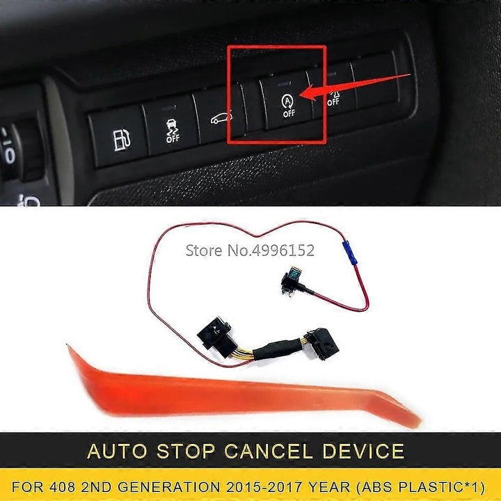 Cablaj pentru anulare auto start-stop pentru Peugeot 308 T9 T7 3008 208 408 508 Partner, 1 bucata, cu unelte de demontare inclusa