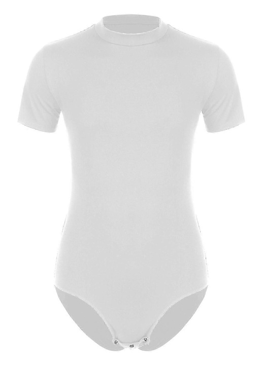 Férfi póló, fehér, pamut, rövid ujjú, kerek nyakú