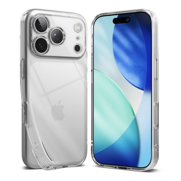 Husa Ringke Air Pentru iPhone 17 Pro Max, Slim, Protectie la Camere, Silicon, Transparent