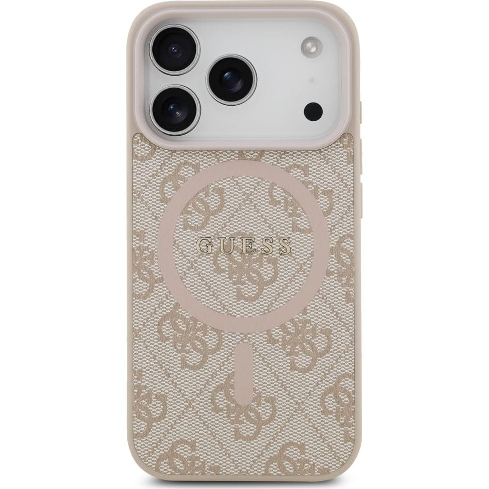 Husa, Guess Hardcase 4G Ring Classic Logo Magnet pentru iPhone 17 Pro, Roz