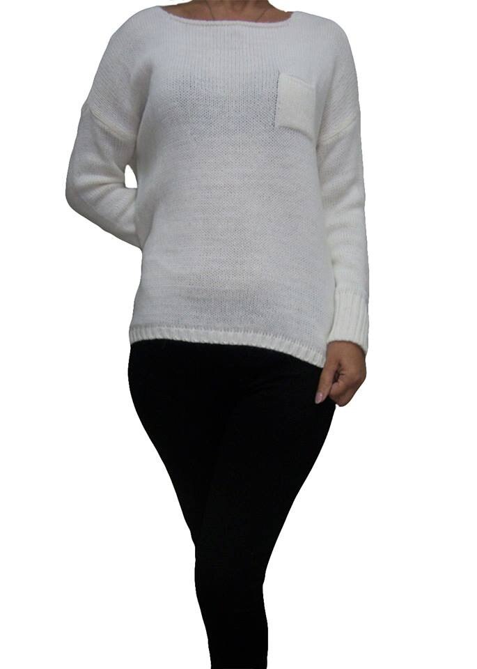 Bluza moderna, masua mare,D&J Exclusive, Alb