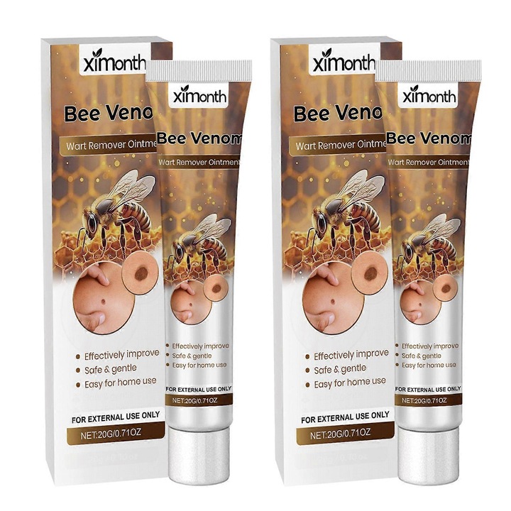 Szemölcseltávolító krém, Ximonth, 2 db, kíméletes összetevők, gyors hatás, 20g