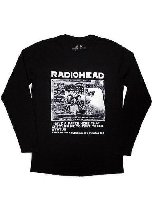 Unisex hosszú ujjú póló, grafikus, fekete, pamut