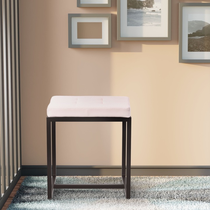 Scaun Barci B din piele artificiala crema