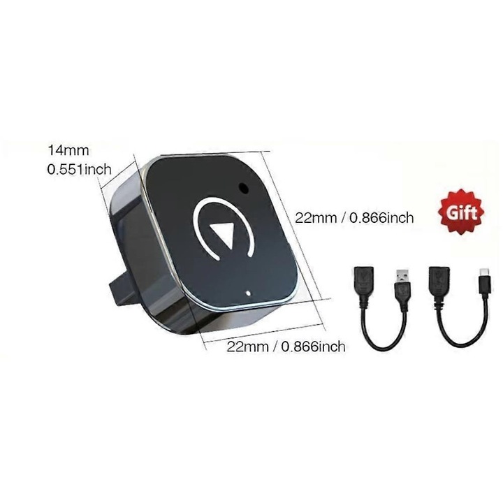 Adaptor wireless CarPlay/Android Auto, box inteligent, conectare USB, plug and play, 5V