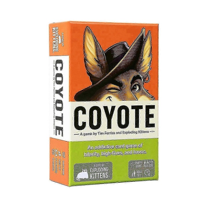 Настолна игра Coyote, 66 карти, 3-8 играчи, 10+ години, 10 минути игра, пълен комплект