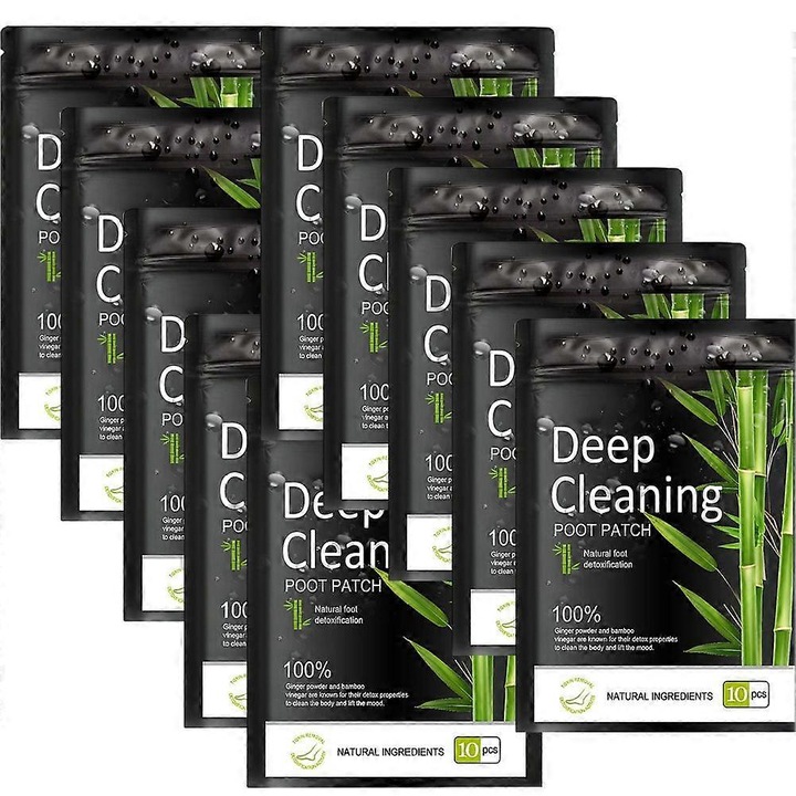 Plasturi detoxifiere picioare, 10 bucati, eliminare toxine, imbunatatirea somnului