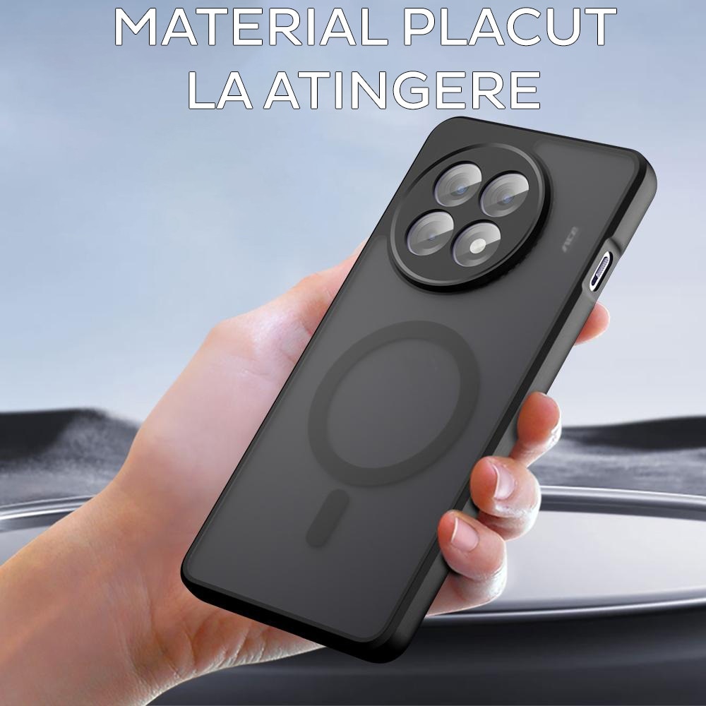 Husa pentru OnePlus 13R Daden® PureFrost MagSafe, Incarcare wireless, Protectie sporita, Anti-amprenta, Negru fumuriu