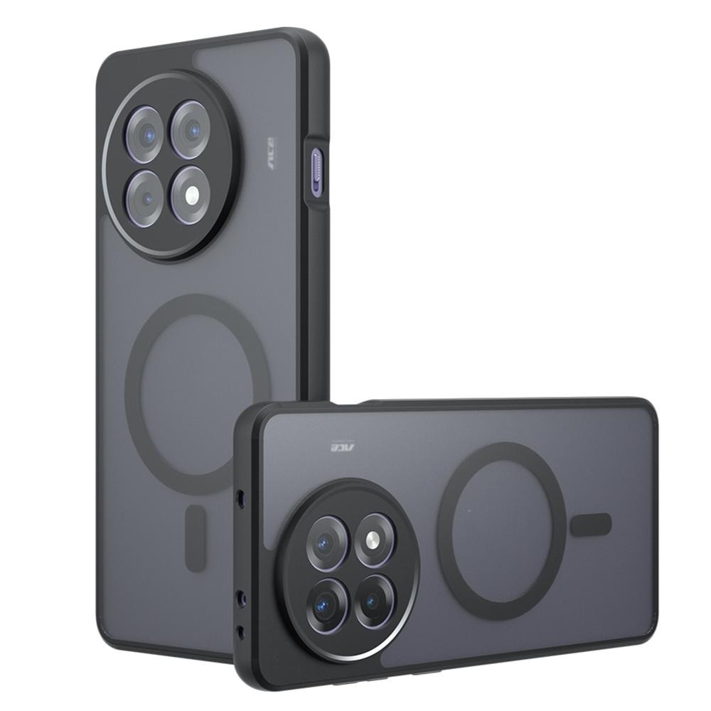 Husa pentru OnePlus 13R Daden® PureFrost MagSafe, Incarcare wireless, Protectie sporita, Anti-amprenta, Negru fumuriu