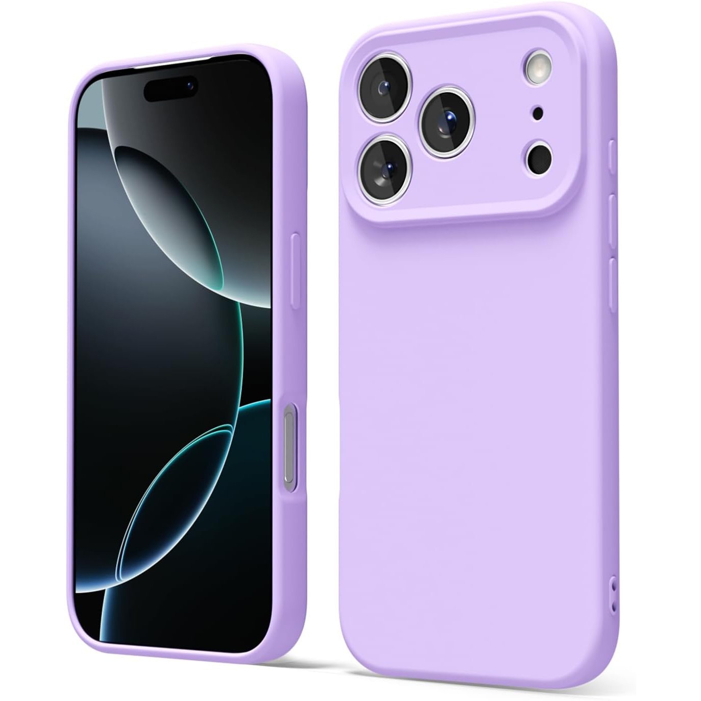 Husa pentru iPhone 17 Pro Max DaDen®, Ultra Slim, Silicon, Calitate Premium, Interior din microfibra, Mov deschis