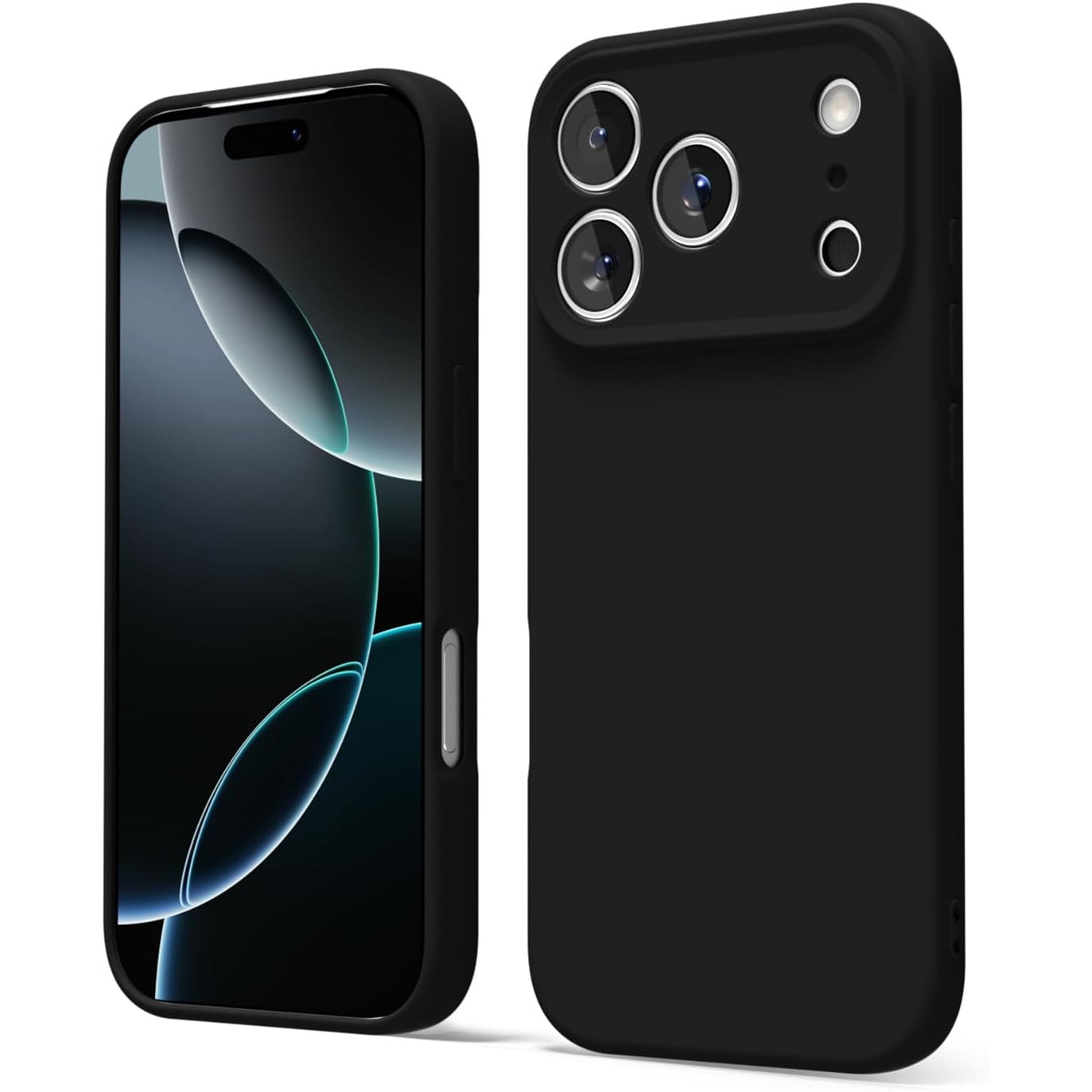 Husa pentru iPhone 17 Pro DaDen®, Ultra Slim, Silicon, Calitate Premium, Interior din microfibra, Negru