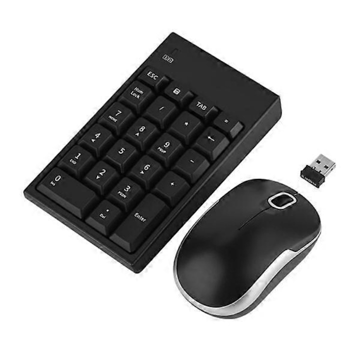 Set tastatura numerica wireless 22 taste si mouse optic 1200DPI, conexiune 2.4GHz, portabil
