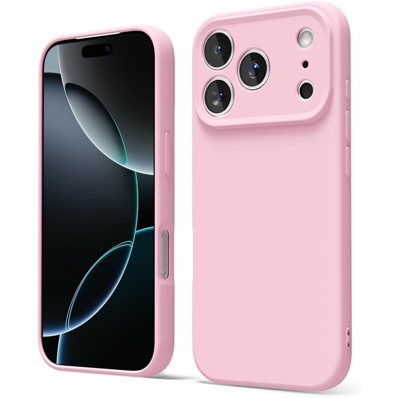 Husa pentru iPhone 17 Pro Max DaDen®, Ultra Slim, Silicon, Calitate Premium, Interior din microfibra, Roz