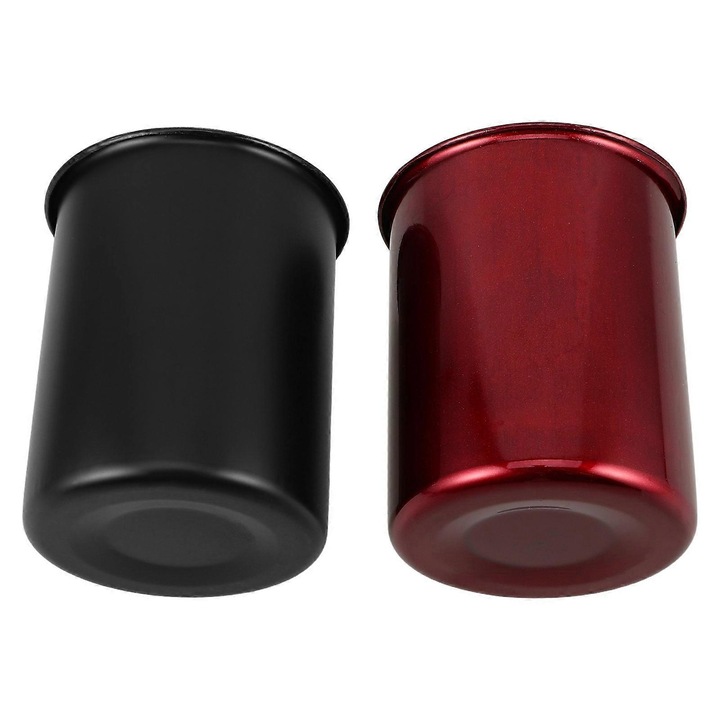 Set scrumiere din otel inoxidabil, design funnel, culoare asortata, 9x8cm