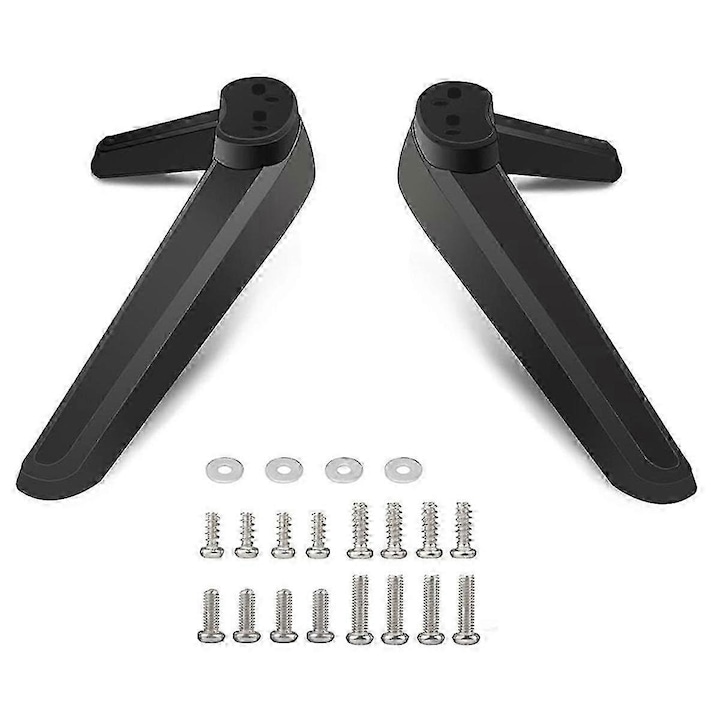 Picioare TV, plastic si metal, pentru televizoare cu dimensiuni variate, universale