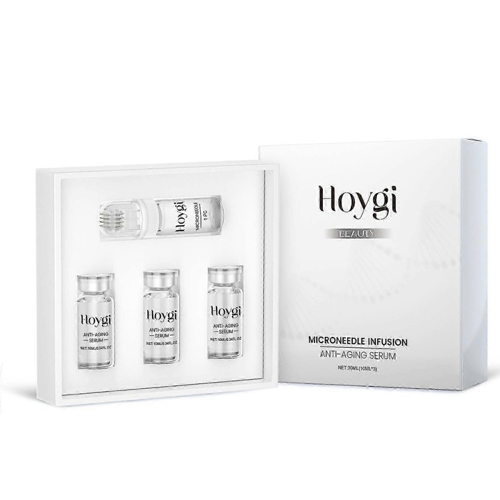 Set ser anti-imbatranire cu microace, esenta de acid hialuronic, imbunatateste elasticitatea pielii, hidrateaza, ingrijire faciala