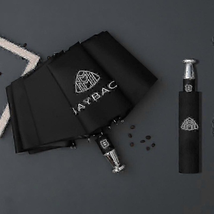 Мъжки чадър, 10-ребрен, устойчив дизайн, лого на Mercedes, 104x62см