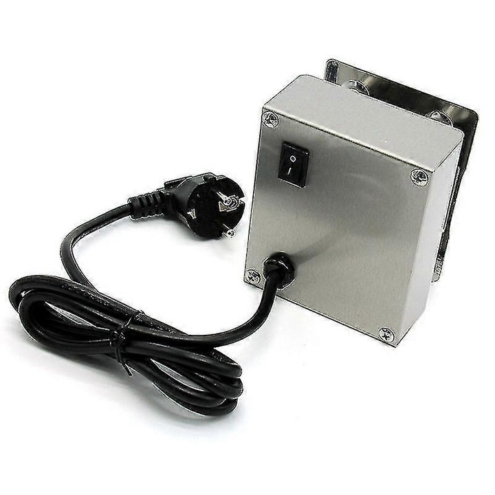 Motor rotativ pentru gratar, metal, negru-argintiu, 11.2x7.2x9.3cm