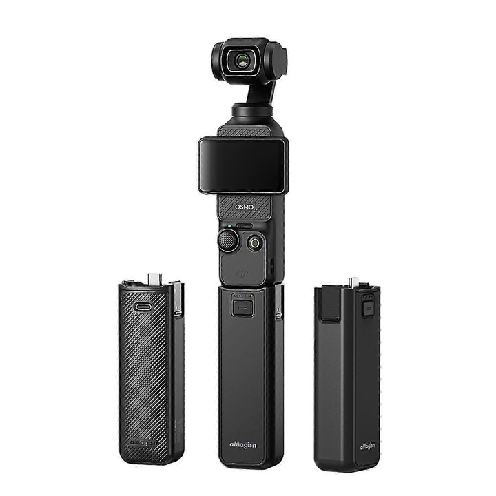 Maner cu baterie 4500mAh pentru DJI Osmo Pocket 3, incarcare rapida 15W, design compact, 4.65x1.34 inch