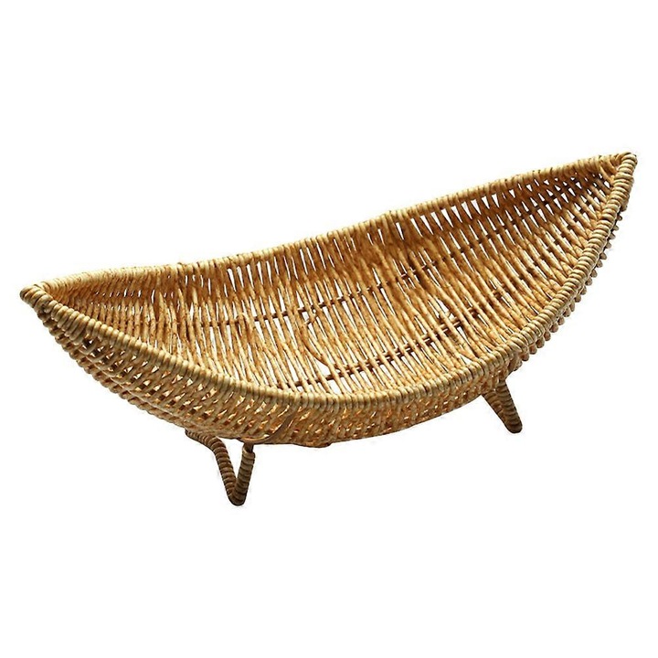 Cos din ratan impletit, 29x14.5x10cm, culoare cafea deschisa