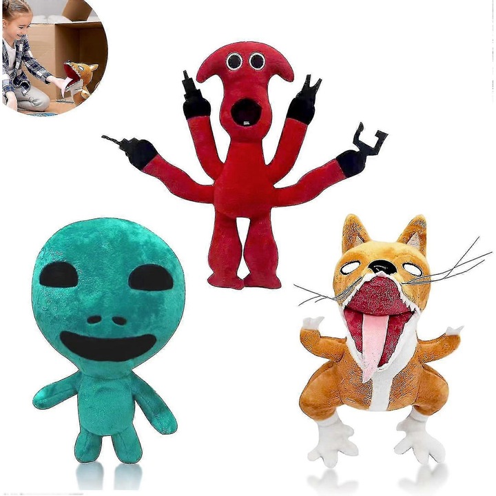 Set jucarii de plus Garten of Banban, Syringeon si Kittysaurus, 24cm, multicolor