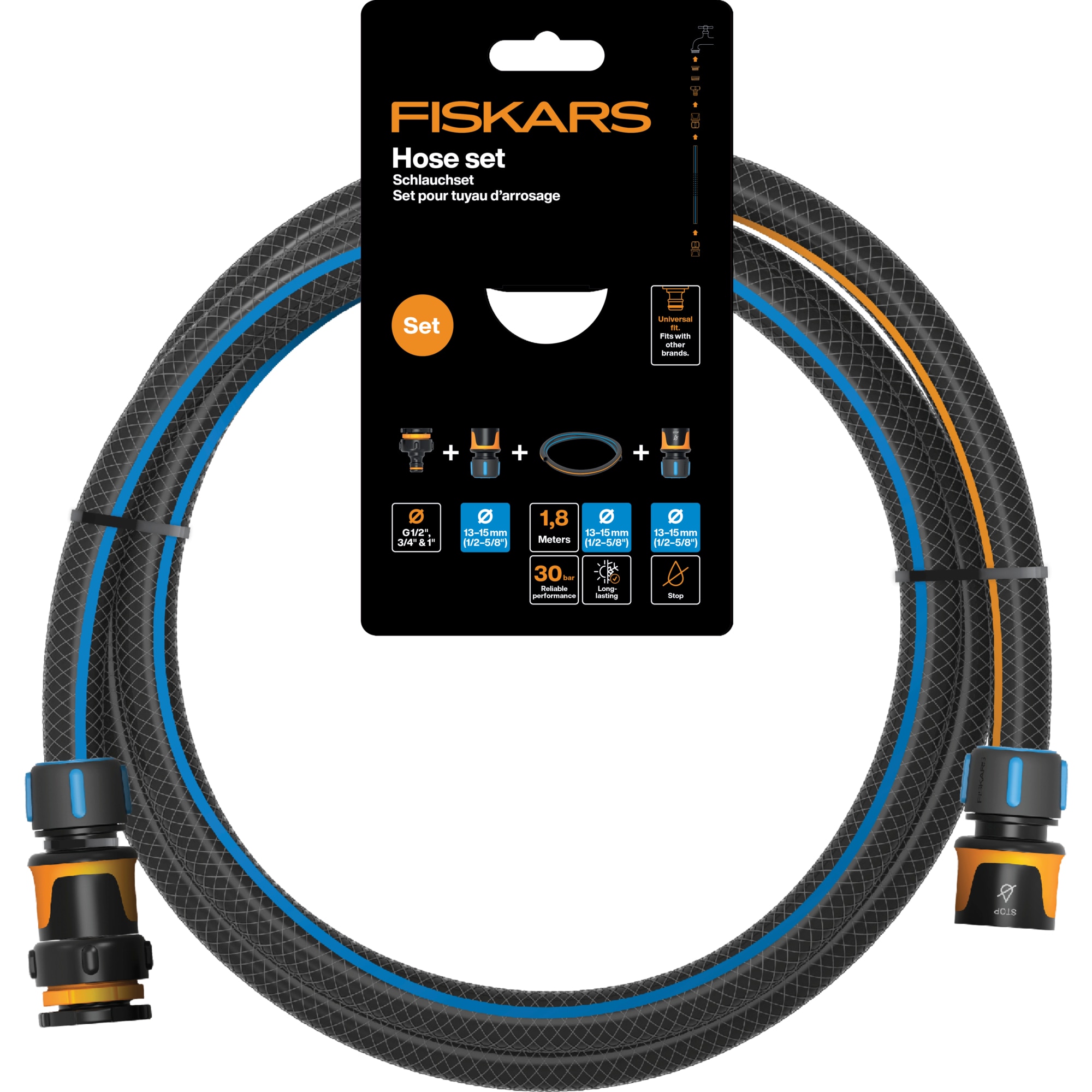 Set furtun conexiune 1.8 m + Racord robinet multi + 2 x Conector furtun ...