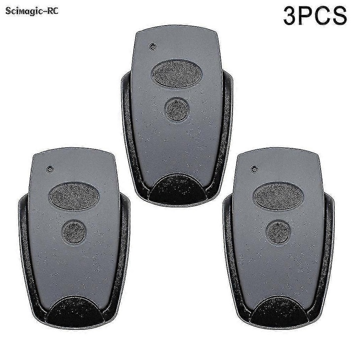 Set 3 buc Telecomenzi Garage Marantec 433MHz cu 2 butoane, auto-copiabil, inclusiv baterie