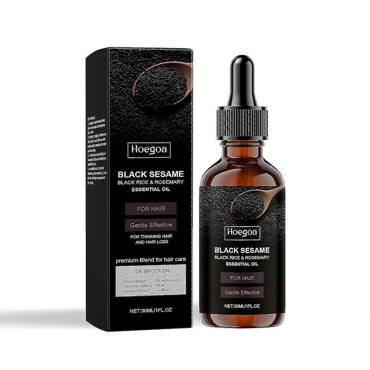 Esenta de Ulei de Susan Negru pentru Tratament Par, 30ml, Hidratant, Stralucire