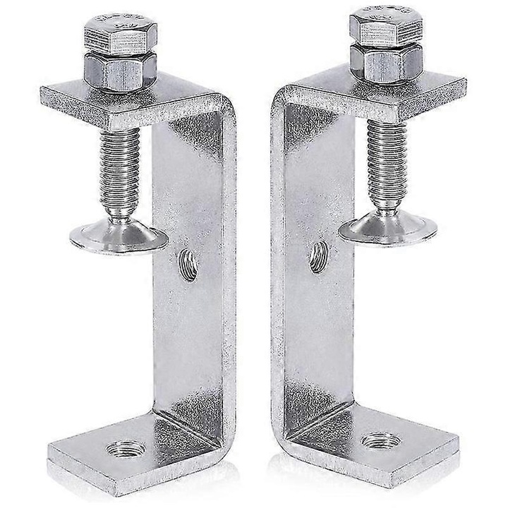 Cleme metalice C, set 2 buc, din otel inoxidabil, 65mm, argintii