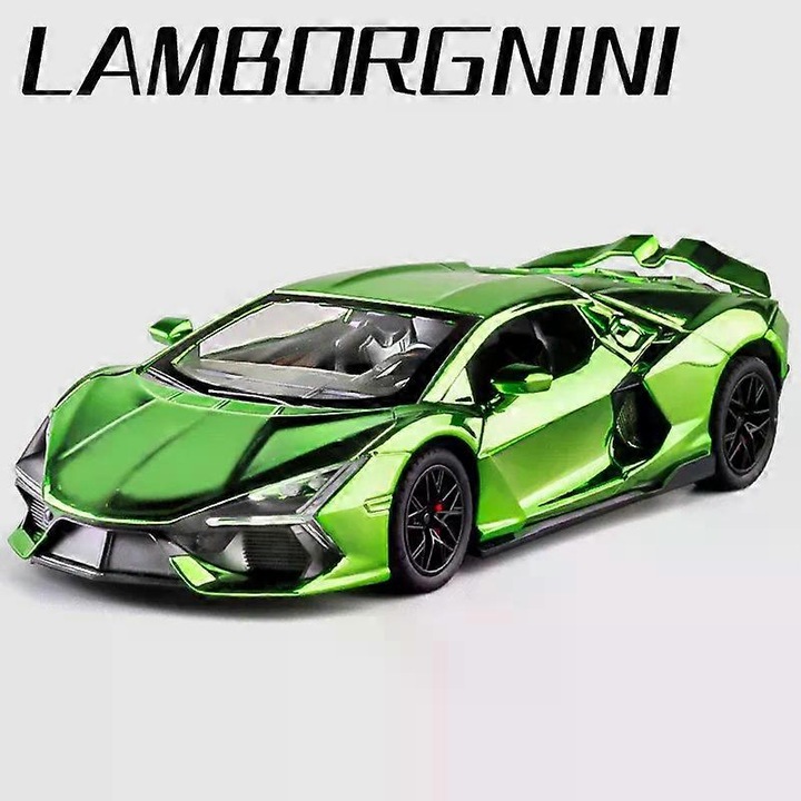 Kisautó, Lamborghini Revuelto, 1:24, fém, zöld
