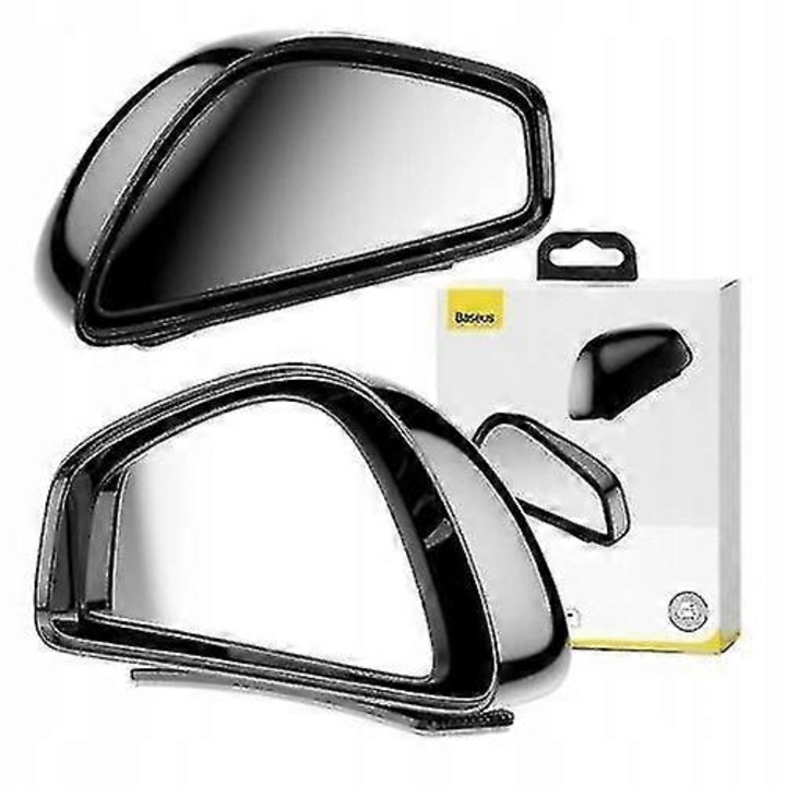 Oglinzi auto set, Wide Angle, 2 bucati, material ABS+sticla, montare pe oglinda retrovizoare