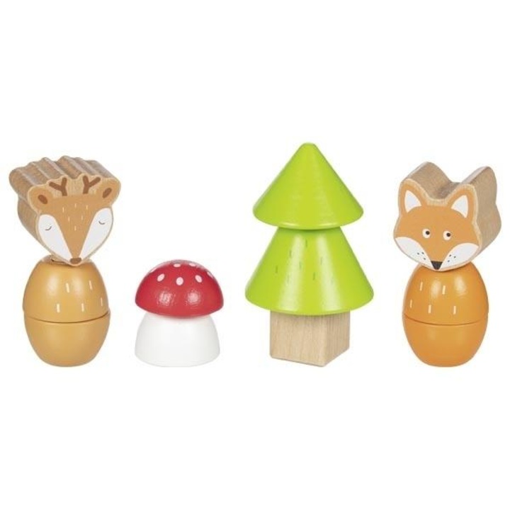 Goki комплект за строене, 14 елемента, тема гора, развитие на ръчни умения