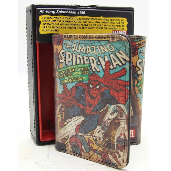 Portofel Valet The Amazing Spider-Man, piele ecologica, multicolor