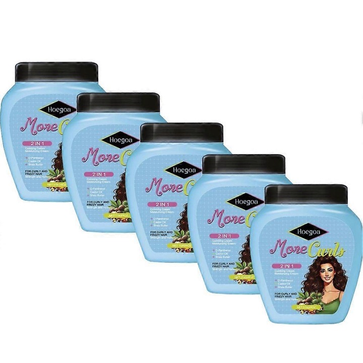 Tratament pentru par, Hoegoa, 2 in 1, hidratare, eliminare frizz, 4oz, set 5 bucati