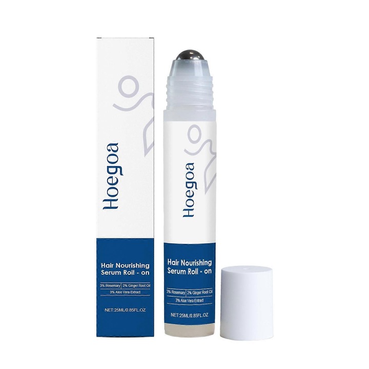 Serum pentru Cresterea Parului Roll-On, Hoegoa, 25ml, cu Rozmarin, 2 bucati