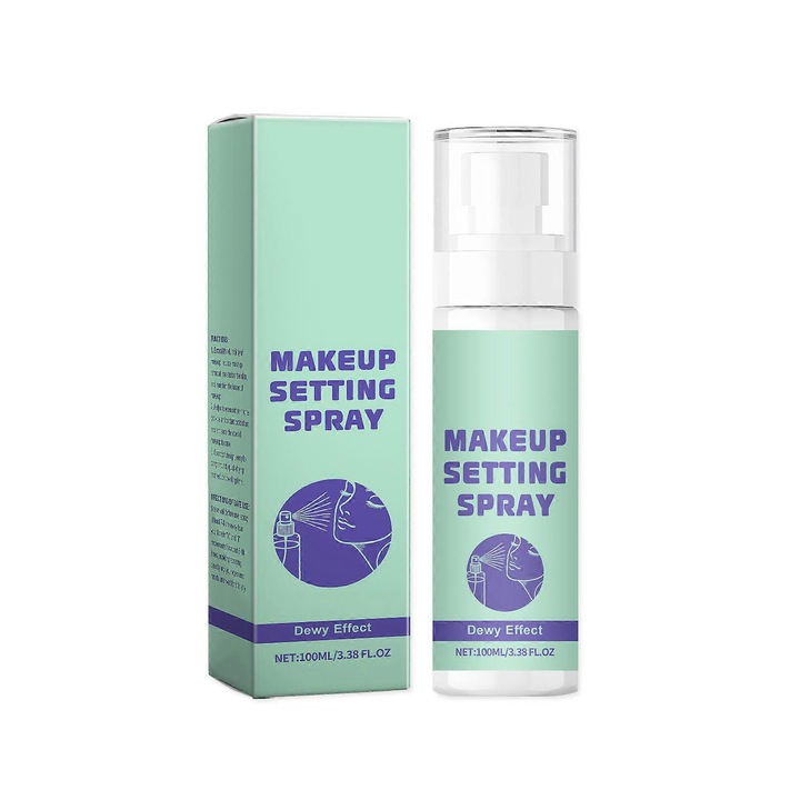 Spray fixativ machiaj, 100ml, efect de stralucire, hidratant, pentru toate tipurile de ten