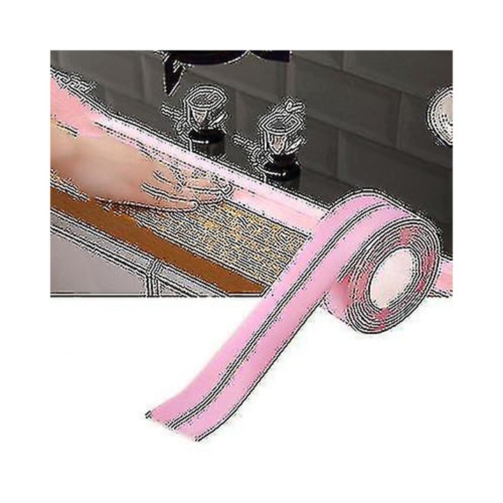 Banda adeziva impermeabila, 22mm x 320cm, roz, set de 1 bucata